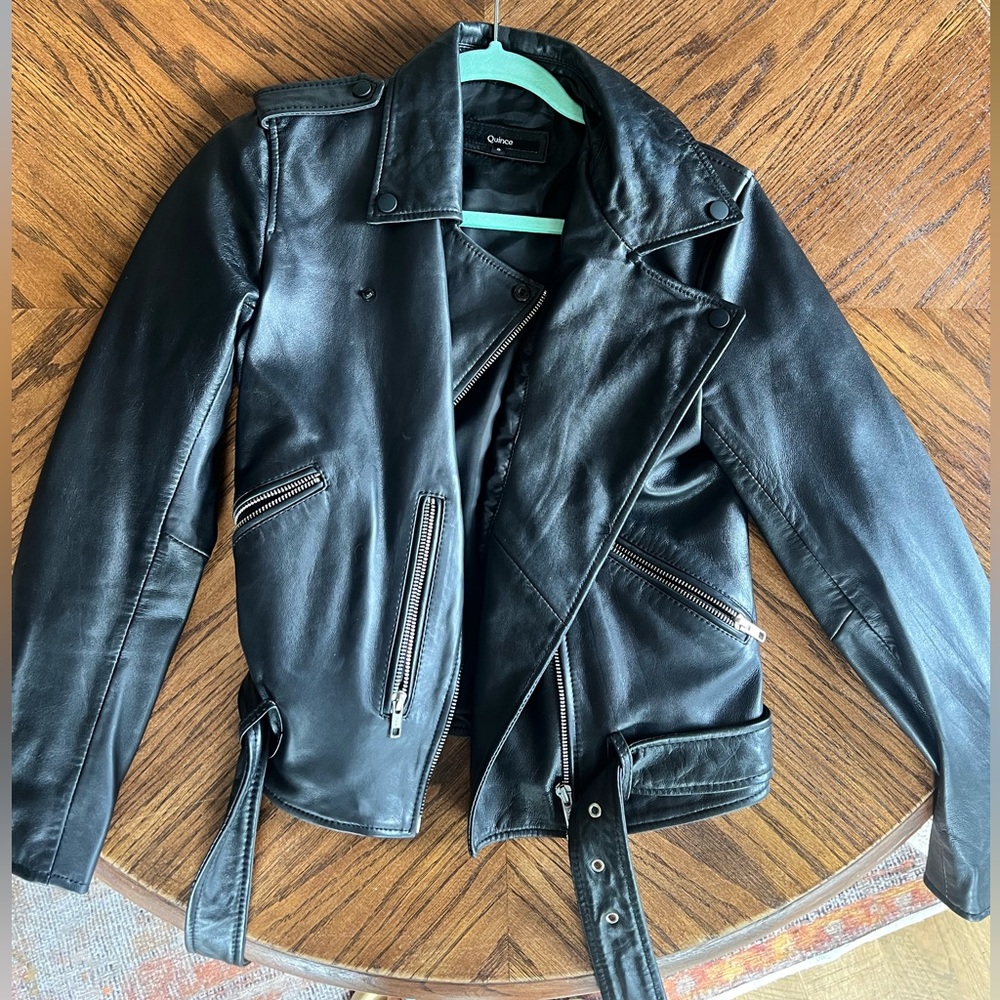Quince 100% Leather Motorcycle Jacket